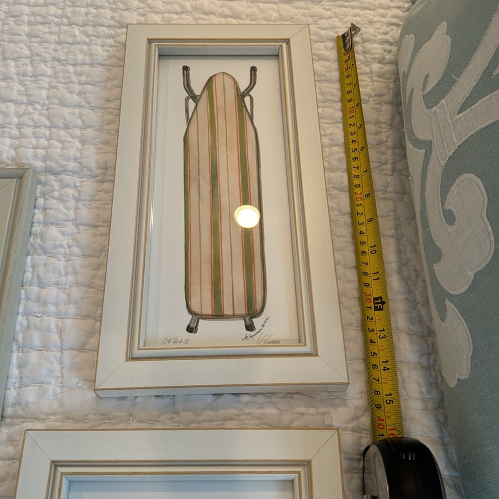 Art for laundry room- framed in creamy white vintage frames - Picture 4 of 8